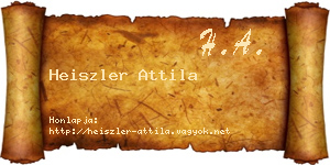 Heiszler Attila névjegykártya