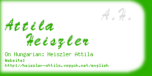 attila heiszler business card